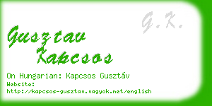 gusztav kapcsos business card