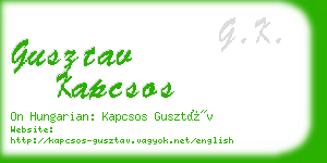 gusztav kapcsos business card